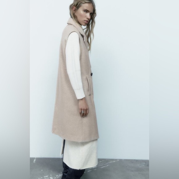 ZARA LONG WAISTCOAT - Picture 7 of 16